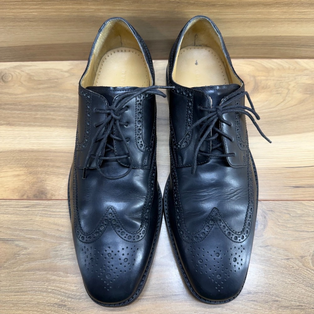 Cole Haan Wingtip Oxfords Mens 11 M Black Leather Dress Shoes